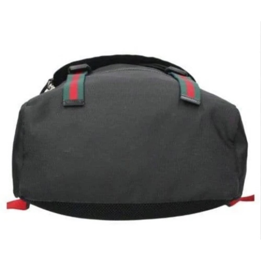 Gucci Black Backpack with Red and Green Stripes - Picture 4 of 6